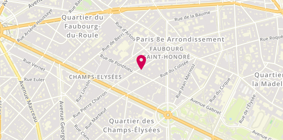 Plan de L' Atelier du 8 (Champs Elysées), 93 Rue la Boétie, 75008 Paris