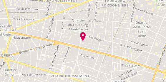 Plan de Galaxie Coiffeur, 1 Ter Cité Bergère, 75009 Paris