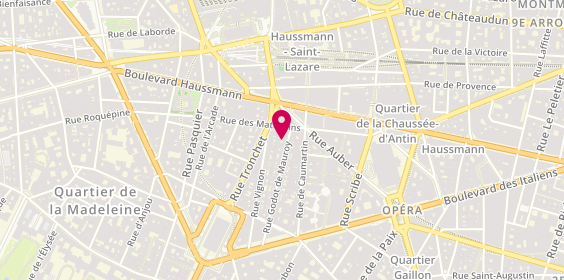 Plan de Sophie BOURGEOIS Haute Coiffur, 43 Rue Godot de Mauroy, 75009 Paris