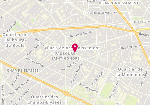 Plan de Personality Paris, 140 Rue du Faubourg Saint-Honoré, 75008 Paris