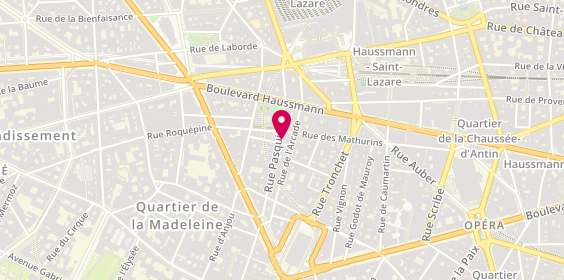 Plan de Ortéga Coiffure, 28 Rue Pasquier, 75008 Paris