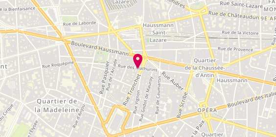 Plan de Franck Provost, 21 Bis Rue des Mathurins, 75008 Paris