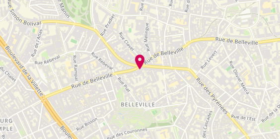 Plan de Freaza Belviso, 92 Rue de Belleville, 75020 Paris