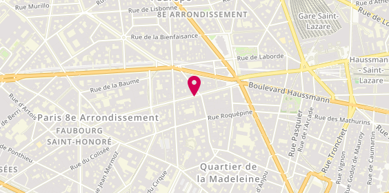 Plan de Grizzly Barbershop, 17 Bis Rue la Boétie, 75008 Paris