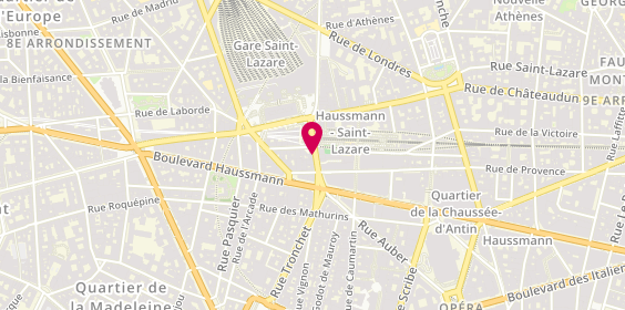 Plan de Jean Louis David - Coiffeur Paris, 5 Rue du Havre, 75008 Paris