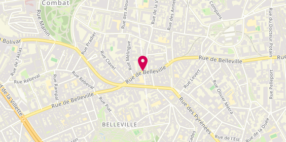 Plan de Coiffure Spa Christian Lacout, 111 Rue de Belleville, 75019 Paris