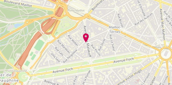 Plan de Atelier du Cheveu, 135 avenue de Malakoff, 75116 Paris