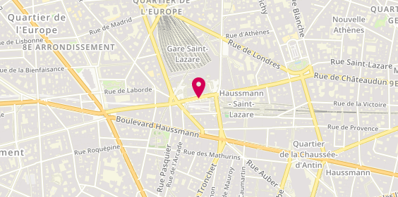 Plan de Erazal, Commerce M44C Gare saint Lazare
13 Rue d'Amsterdam, 75008 Paris