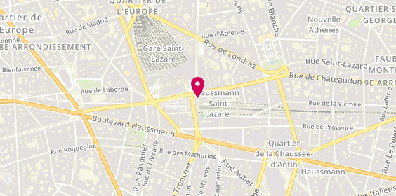 Plan de Pascal Coste Coiffure, 109 Rue Saint-Lazare Centre Commercial Passage du Havre, 75009 Paris