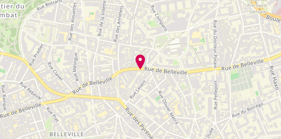 Plan de Coupé Coiffé, 160 Rue de Belleville, 75020 Paris