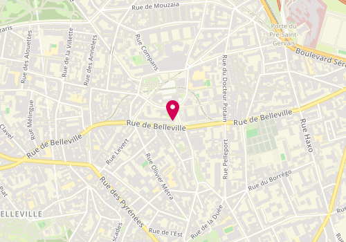 Plan de ASSOUS Danielle, 213 Rue de Belleville, 75019 Paris