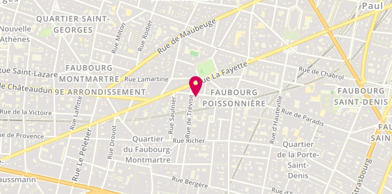 Plan de Nalini Coiffure, 19 Rue Bleue, 75009 Paris