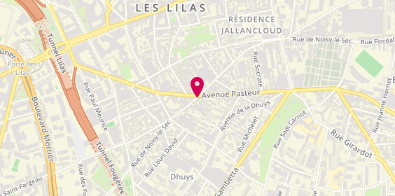 Plan de Les Artistes - Barber Shop, 122 avenue Pasteur, 93170 Bagnolet