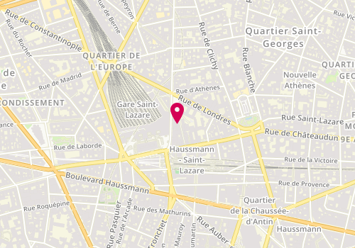 Plan de Tivoli Coiffure, 11 Rue de Budapest, 75009 Paris