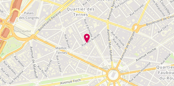 Plan de 7ème Hair, 28 Rue des Acacias, 75017 Paris