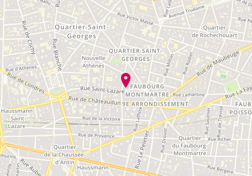 Plan de Caldelari Coiffeur Visagiste, 7 Rue Joubert, 75009 Paris