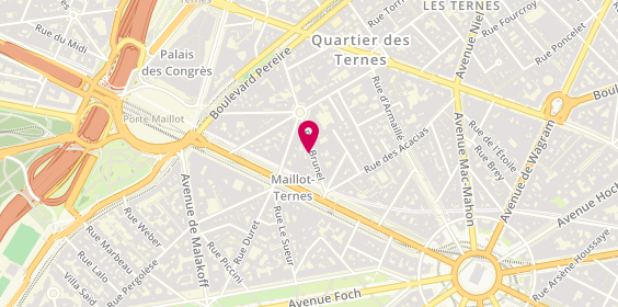 Plan de Carré Noir Salon de Coiffure, 7 Rue Brunel, 75017 Paris