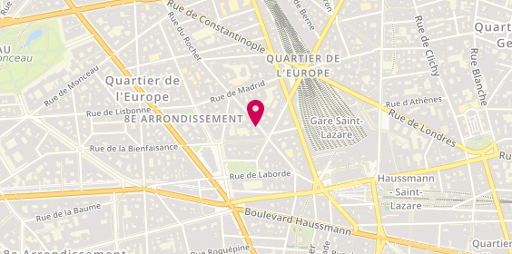 Plan de COIFFEUR BARBIER HOMMES AS | Coiffeur Homme - Barbershop Paris, 31 Rue du Rocher, 75008 Paris