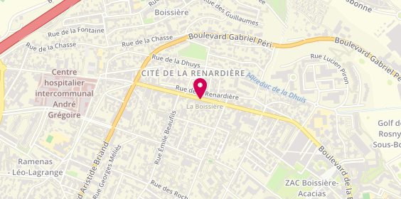 Plan de Coiffure Milo & Julien, 160 Boulevard de la Boissière, 93100 Montreuil