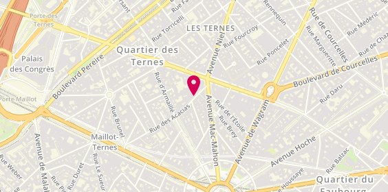 Plan de Ahairostyle, 45 Bis Rue des Acacias, 75017 Paris