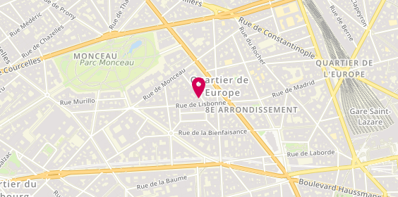 Plan de Cascan Coiffure, 22 Rue de Lisbonne, 75008 Paris