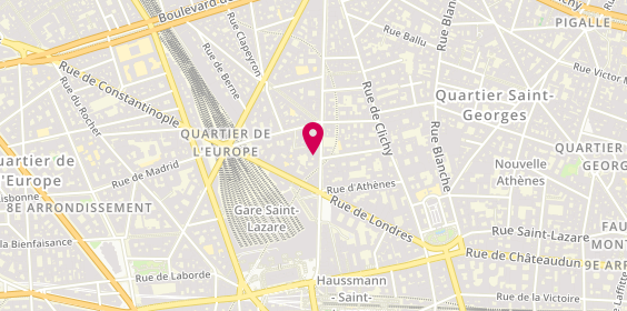 Plan de Sergio Bossi, 33 Rue d'Amsterdam, 75008 Paris
