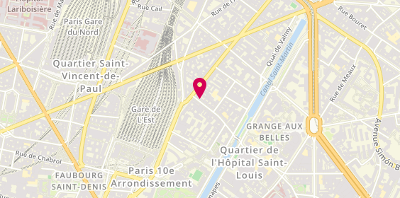 Plan de Cbh Coiffure Chantal, 22 Rue Eugène Varlin, 75010 Paris