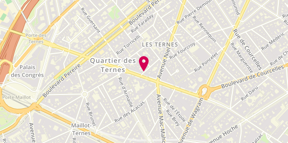 Plan de Béatrice Leroi Hair Lounge Paris, 1 Rue Villebois-Mareuil, 75017 Paris