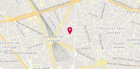 Plan de Hortense Coiffure, 24 Rue de Liège, 75008 Paris