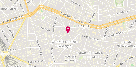 Plan de Le Boudoir - Salon de Coiffure Paris 9, 13 Rue Pierre Fontaine, 75009 Paris