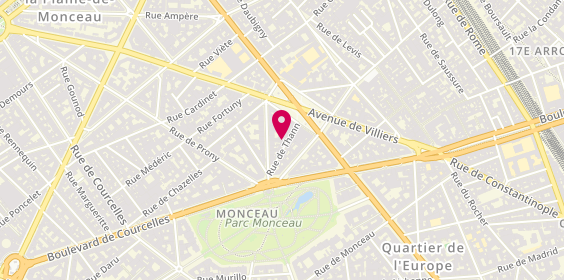 Plan de THIEDESARTS Coiffeur Coloriste Maquilleur, 9 Rue de Thann, 75017 Paris