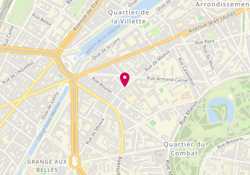 Plan de Coiff 19, 62 Rue de Meaux, 75019 Paris