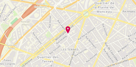Plan de Cv Coiffure, 46 Rue Laugier, 75017 Paris