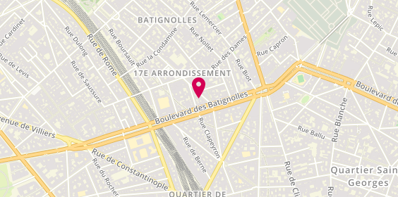 Plan de Coiffure Lina, 5 Rue des Batignolles, 75017 Paris