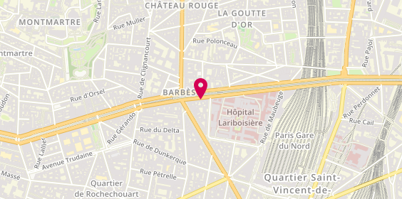 Plan de Coiffure Hanane, 49 Boulevard de la Chapelle, 75010 Paris