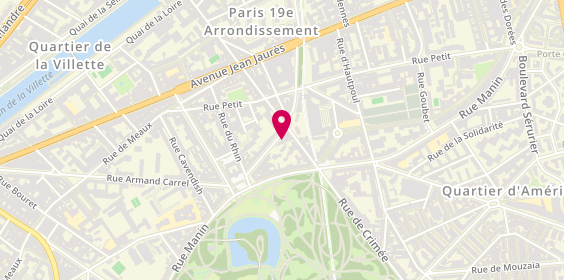 Plan de Nanou Coiffure, 16 Rue Meynadier, 75019 Paris