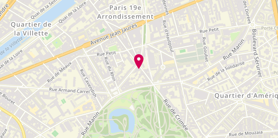 Plan de Aïcha institut, 95 Rue de Crimée, 75019 Paris