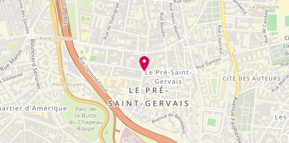 Plan de Paulette et Isidore, 59 Rue André Joineau, 93310 Le Pré-Saint-Gervais