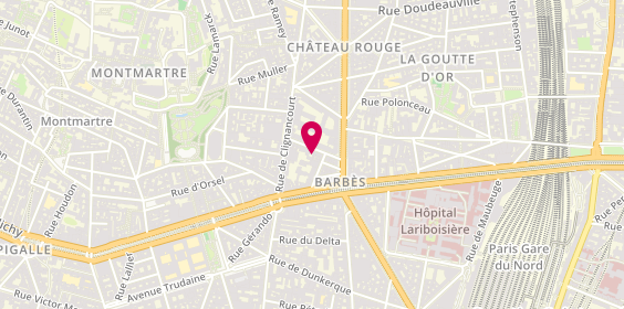 Plan de KERMICHE Ahmed, 13 Rue de Sofia, 75018 Paris