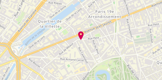 Plan de Coif'Hom, 6 Rue Petit, 75019 Paris
