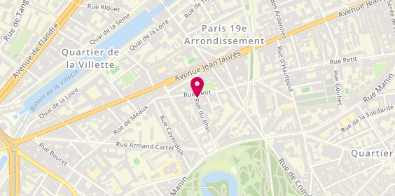 Plan de Dg Coiffure, 9 Rue du Rhin, 75019 Paris
