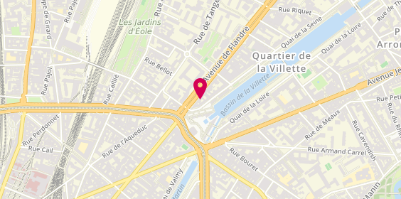 Plan de CS Coiffure, 10 avenue de Flandre, 75019 Paris