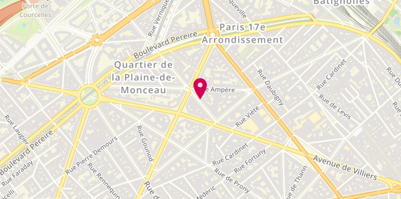 Plan de Institut Menasa, 14 Rue Bremontier, 75017 Paris
