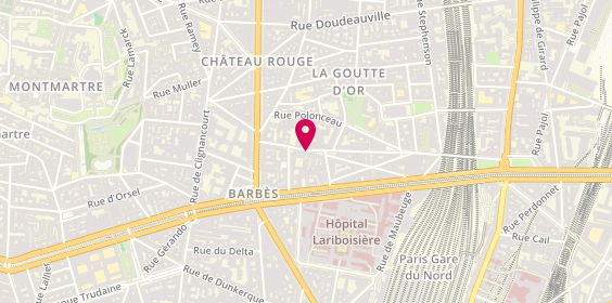 Plan de Bouno coiffure, 51 Rue de la Goutte d'Or, 75018 Paris