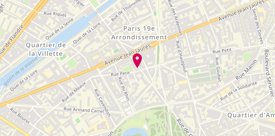 Plan de Hamou Coiffure, 107 Rue de Crimee, 75019 Paris