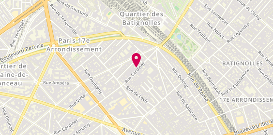 Plan de Gataa Coiff, 119 Bis Rue Cardinet, 75017 Paris