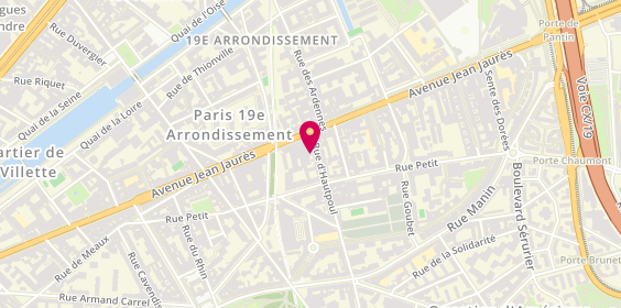 Plan de D.S Coiffure, 75 Rue D&#039;Hautpoul, 75019 Paris