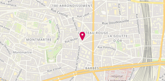 Plan de Thérésa Beauty, 3 Rue Poulet, 75018 Paris