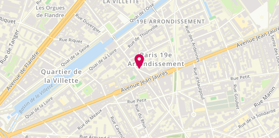 Plan de SARL M.S Coiffure 19, 36 Rue de Lorraine, 75019 Paris