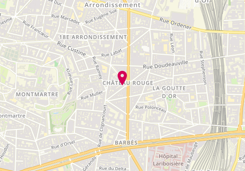 Plan de Grace Cosmetique, 17 Rue Poulet, 75018 Paris